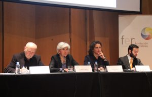 Domingo Jiménez Beltrán, Laurence Tubiana, Teresa Ribera y Álvaro Beltrán.